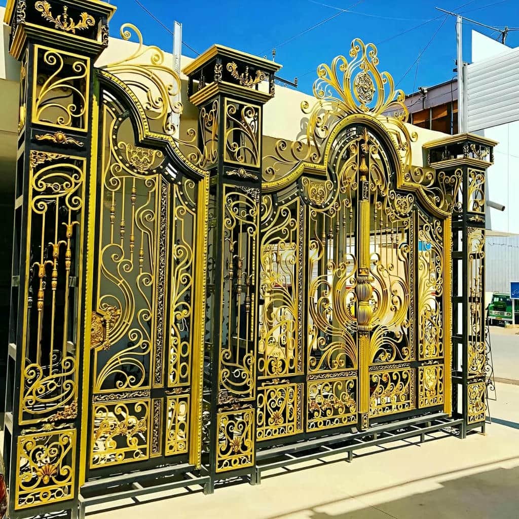 درب فلزی ورودی ویلا دولنگه در مشهد