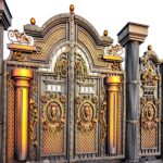 درب فلزی ورودی ویلا در مشهد