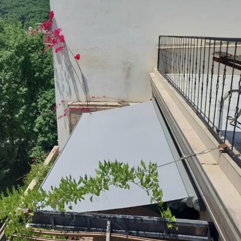 سایبان برقی هوشمند با سنسور باد و باران در مشهد