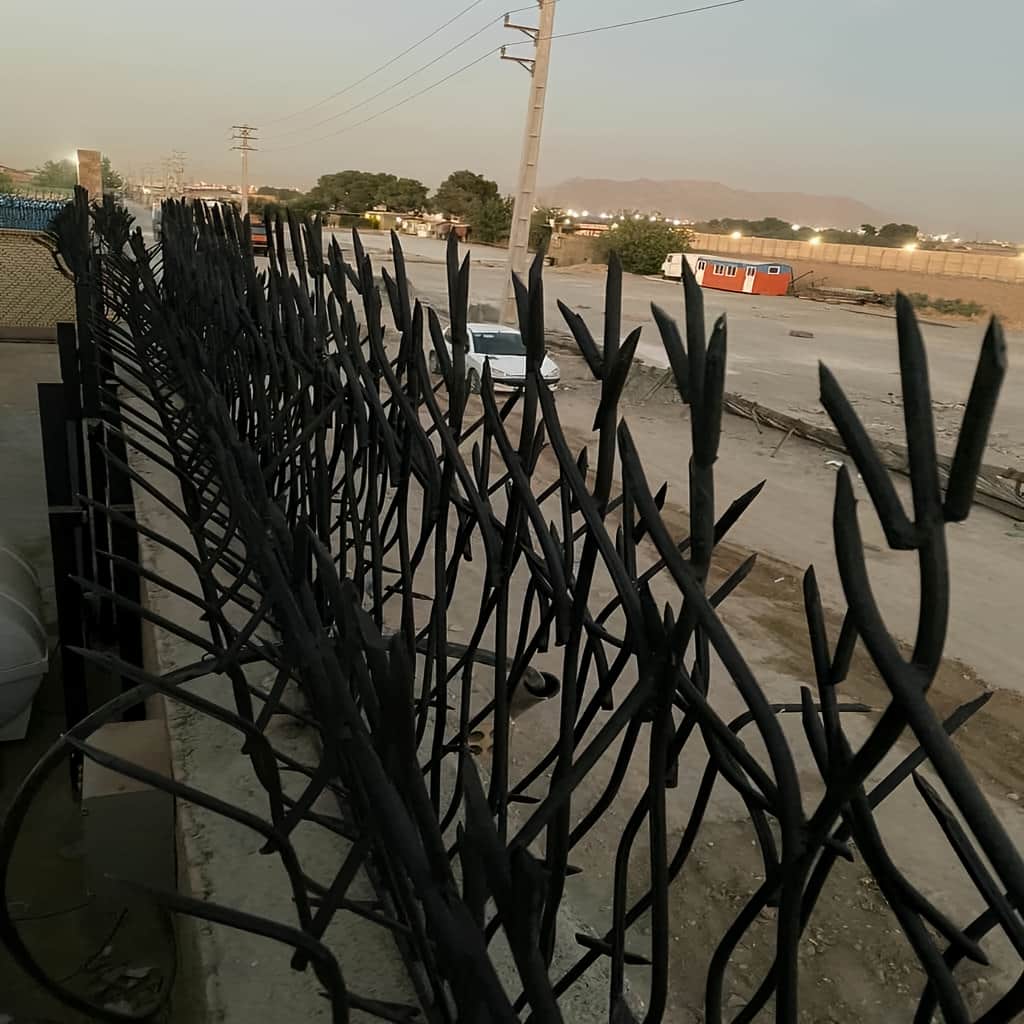 ساخت حفاظ دیوار آهنی با پوشش رنگ کوره در مشهد