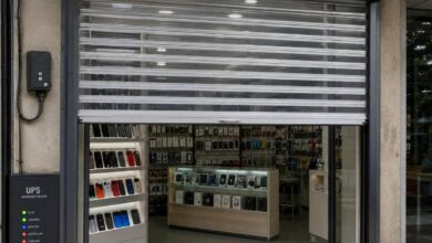 11 طرح کرکره برقی مدرن نمای تجاری در مشهد