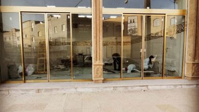 14 نمونه فریم آلومینیومی درب اتوماتیک شیشه ای در مشهد