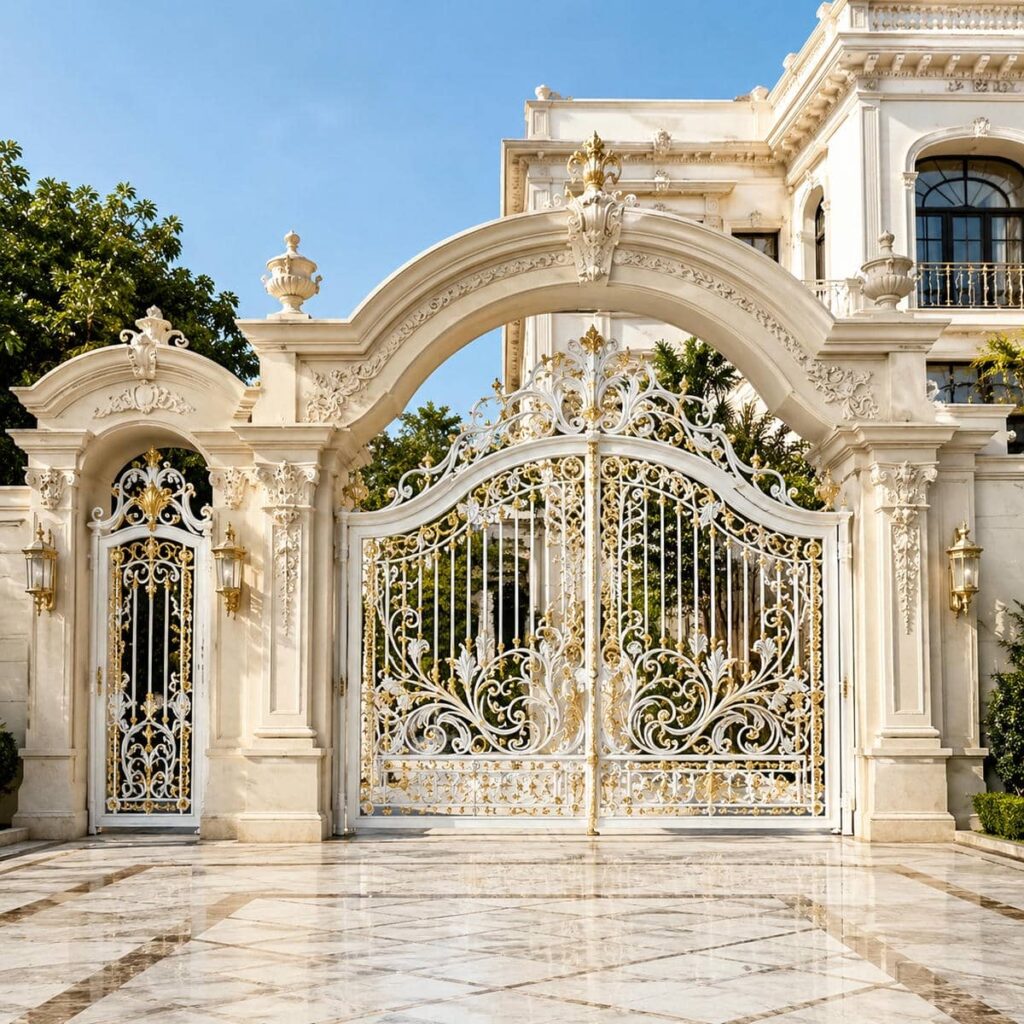 مدل عمودی درب پارکینگ ساده پروفیلی برای ورودی حیاط در مشهد