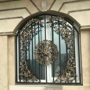 8 نمونه نرده پنجره فرفورژه گل دار در مشهد