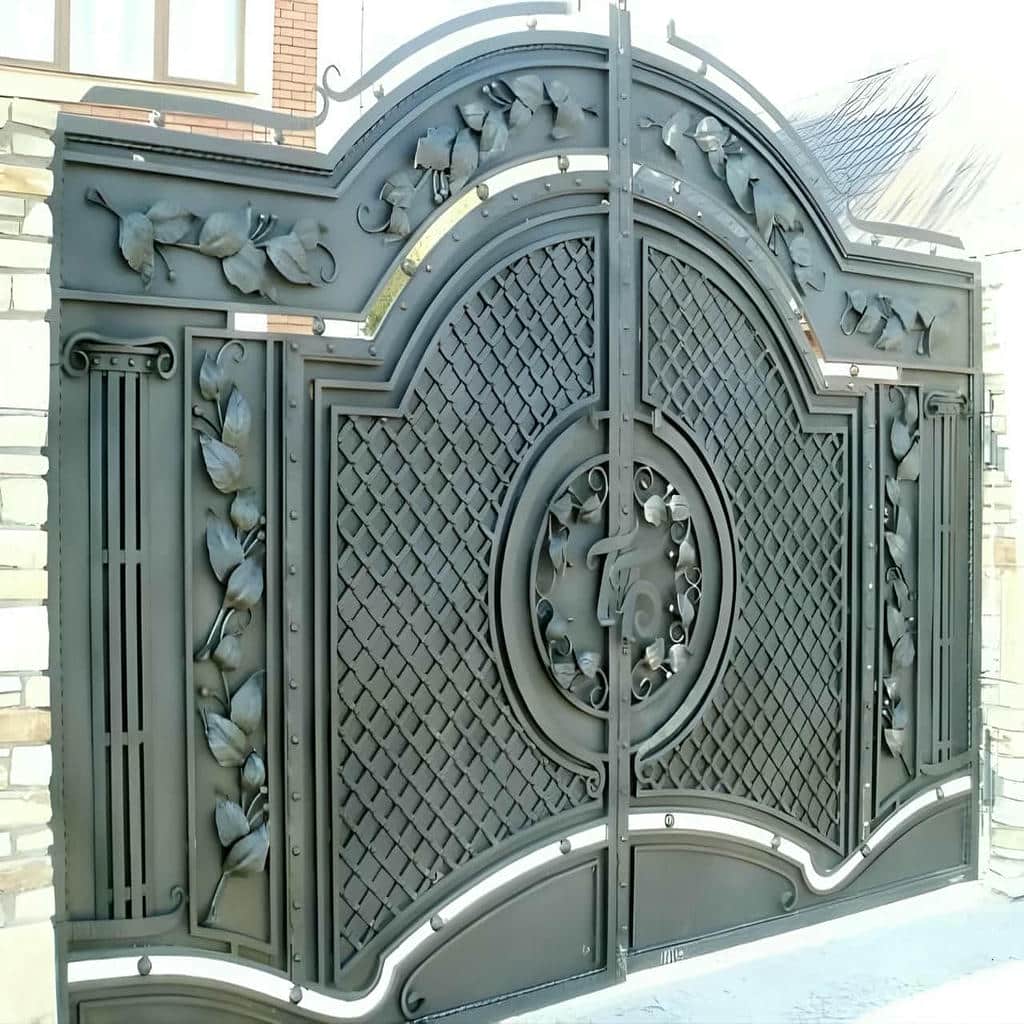 خرید درب پارکینگ لولایی ستون دار مدرن در مشهد