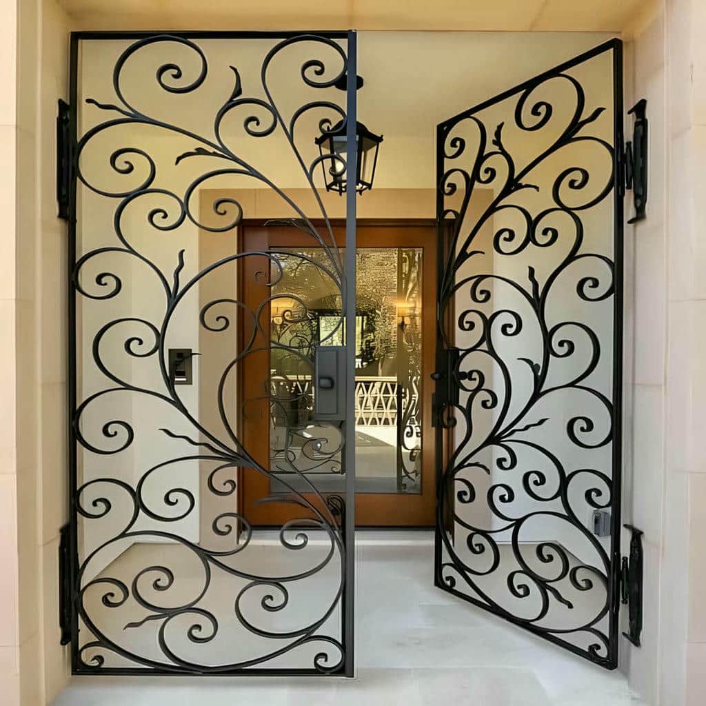 8 طرح درب پارکینگ برش لیزری طرح هندسی در مشهد