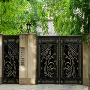 12 نمونه درب ساختمان مدرن نمای سنگ در مشهد