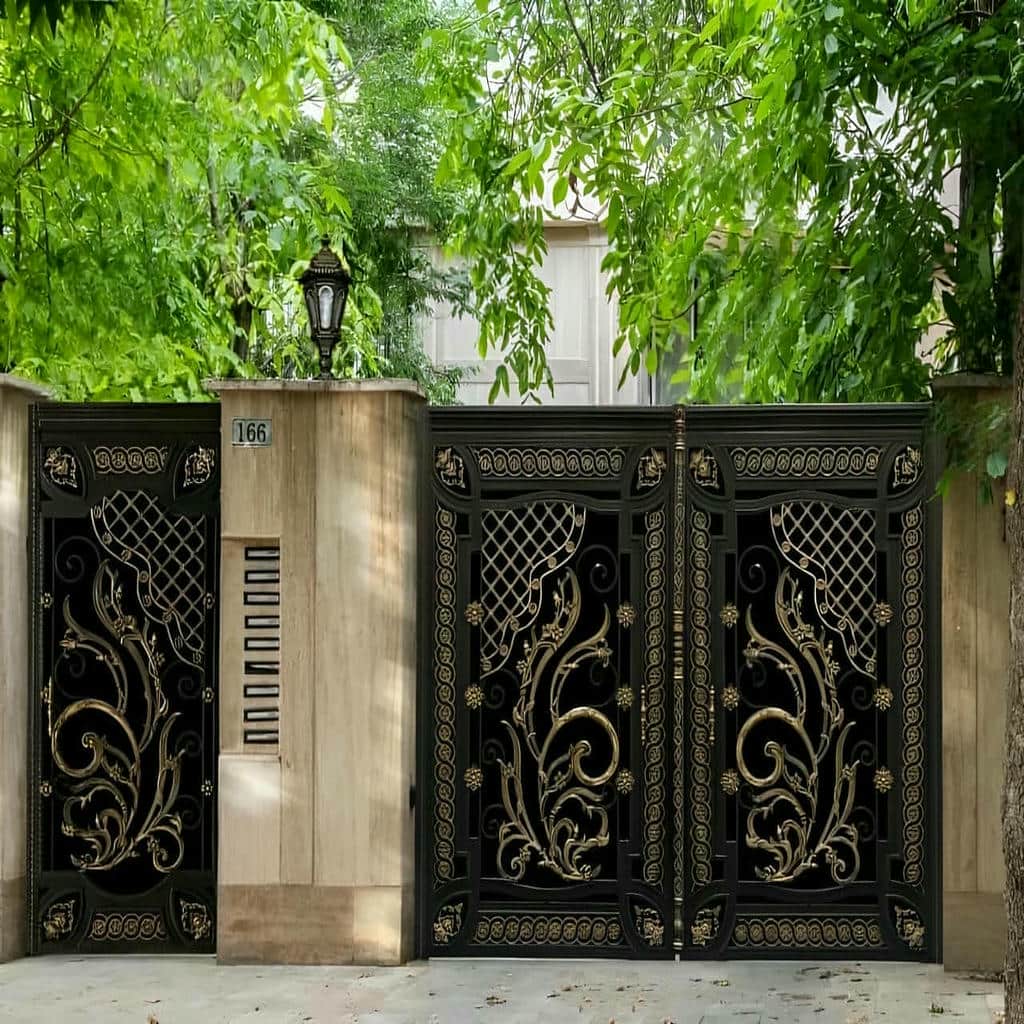 12 نمونه درب ساختمان مدرن نمای سنگ در مشهد