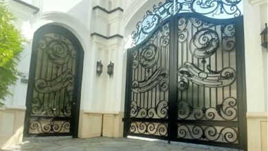 13 مدل درب پارکینگ فلزی نمای ساختمان در مشهد