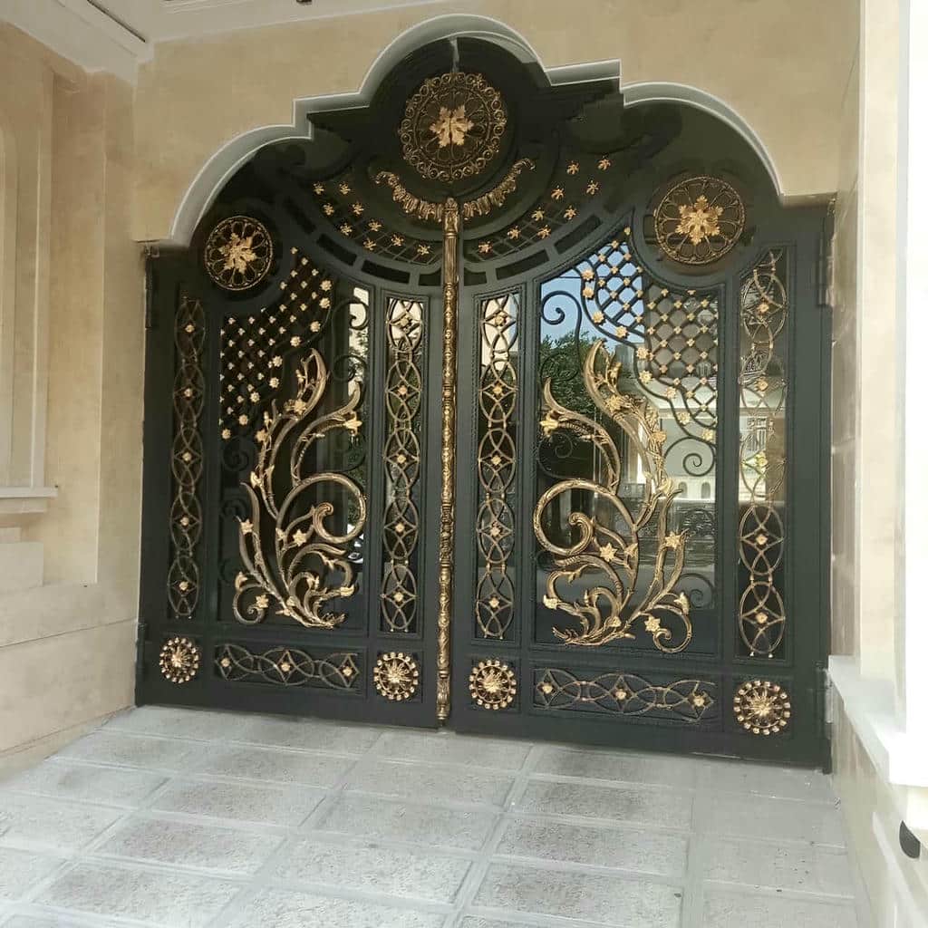 قیمت درب حیاط نمای آجری با طرح سفارشی در مشهد