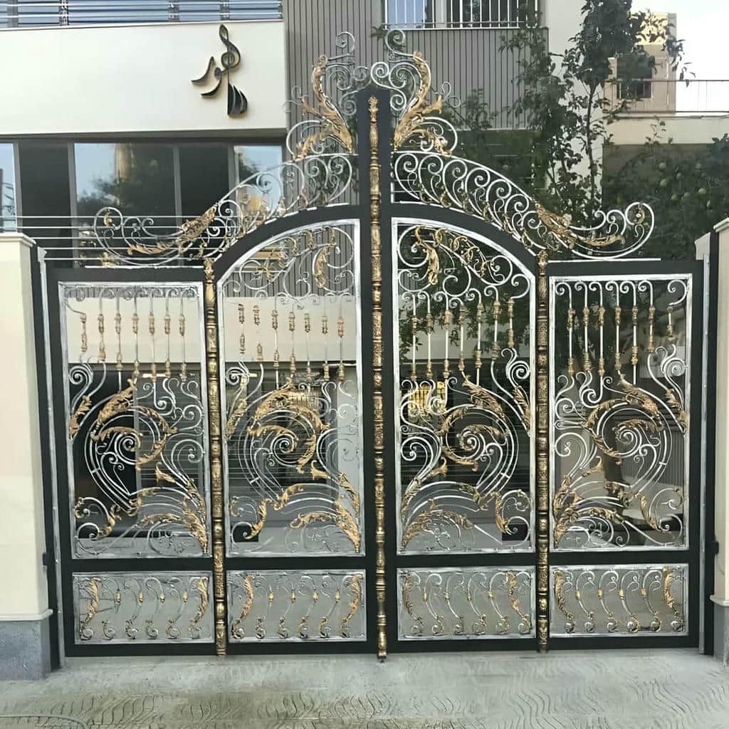 نصب درب ویلایی برش لیزری طرح هندسی دولنگه در مشهد نصب درب ویلایی برش لیزری طرح هندسی دولنگه در مشهد