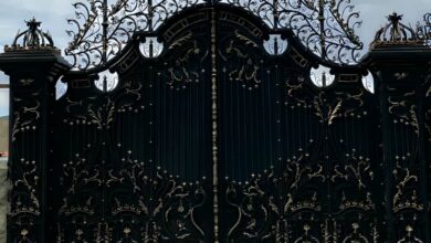 14 طرح درب حیاط فرفورژه نمای رومی در مشهد