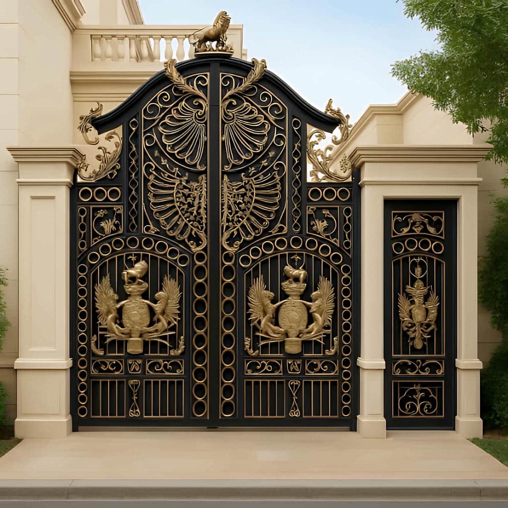 اجرای درب پارکینگ ویلایی دو لنگه برای ورودی حیاط در مشهد