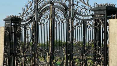 9 مدل درب پارکینگ لولایی ستون دار در مشهد