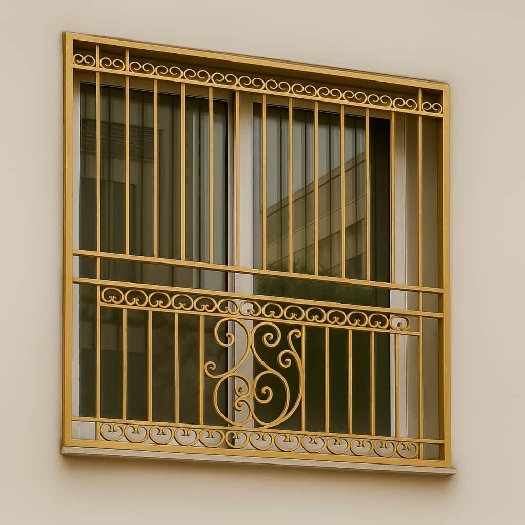 حفاظ پنجره ساده با پوشش مشکی مات