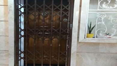 درب آکاردئونی فلزی نصب شده در مشهد