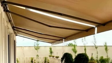 سایبان تاشو روشن برای بالکن کم عرض مشهد