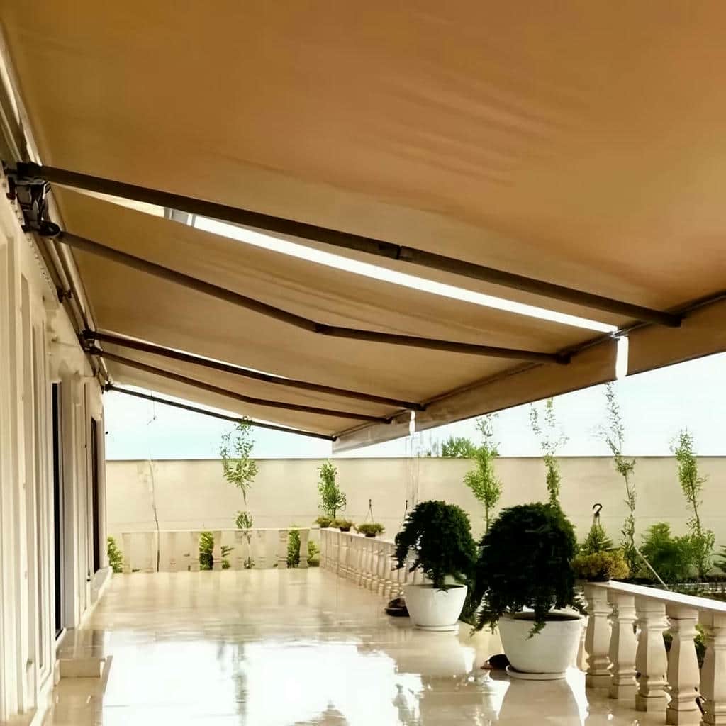 سایبان تاشو روشن برای بالکن کم عرض مشهد