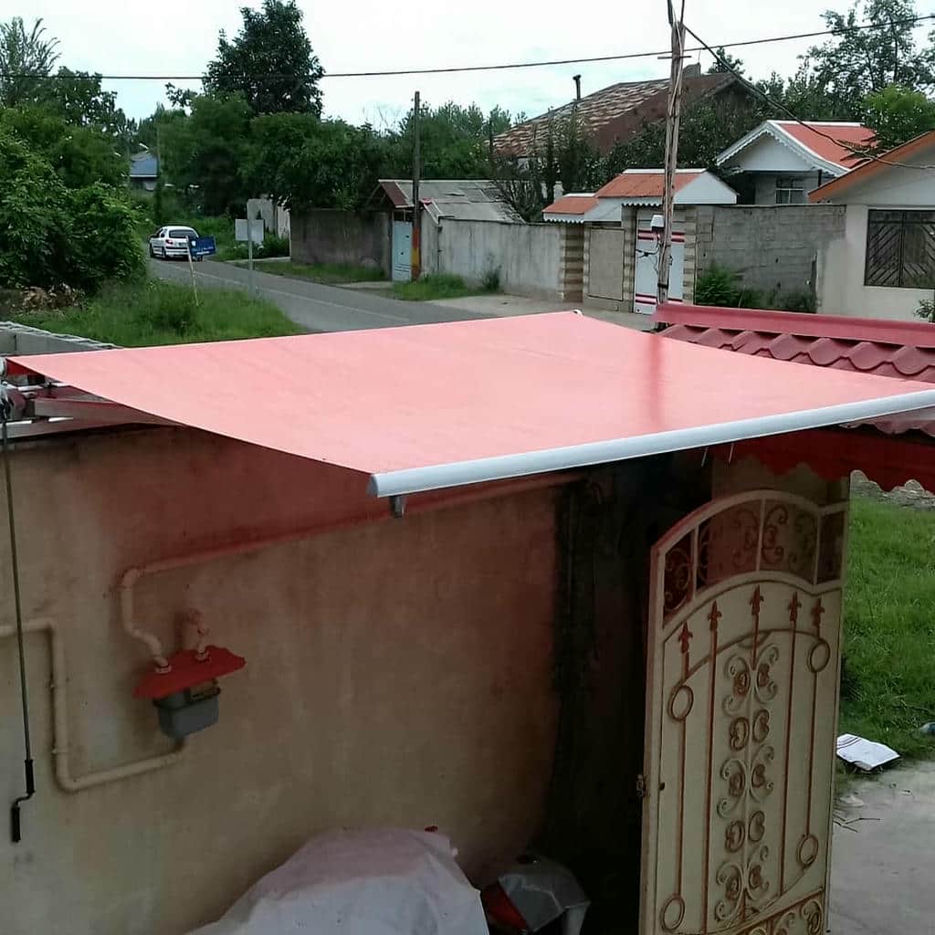 سایبان تاشو برای فضای انتظار ساختمان