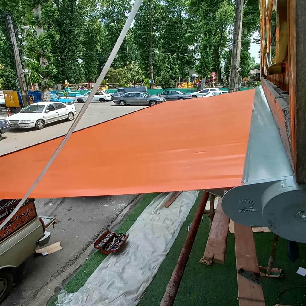 سایبان تراس بازویی روی فضای مسکونی مشهد سایبان تراس بازویی روی فضای مسکونی مشهد