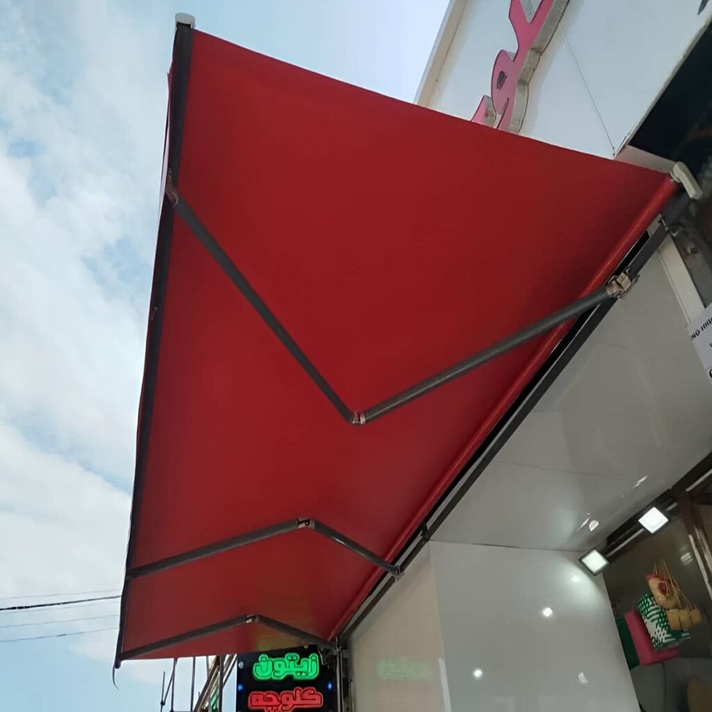 سایبان فول باکس طوسی با باکس یکپارچه