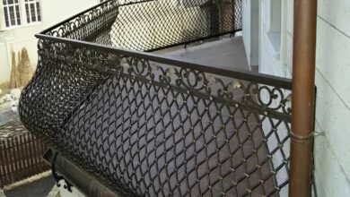 حفاظ پله کم عرض مشهد با فرم ساده