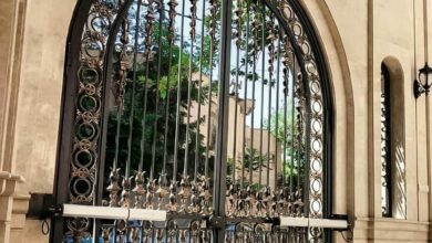 درب حیاط فلزی مدرن در مشهد