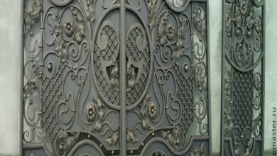 درب فلزی ویلایی مشهد با نمای سنگی