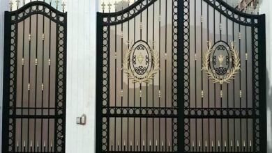درب آهنی ساختمان مسکونی مشهد با قاب ساده