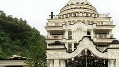 درب حیاط مشهد با قاب فلزی مقاوم