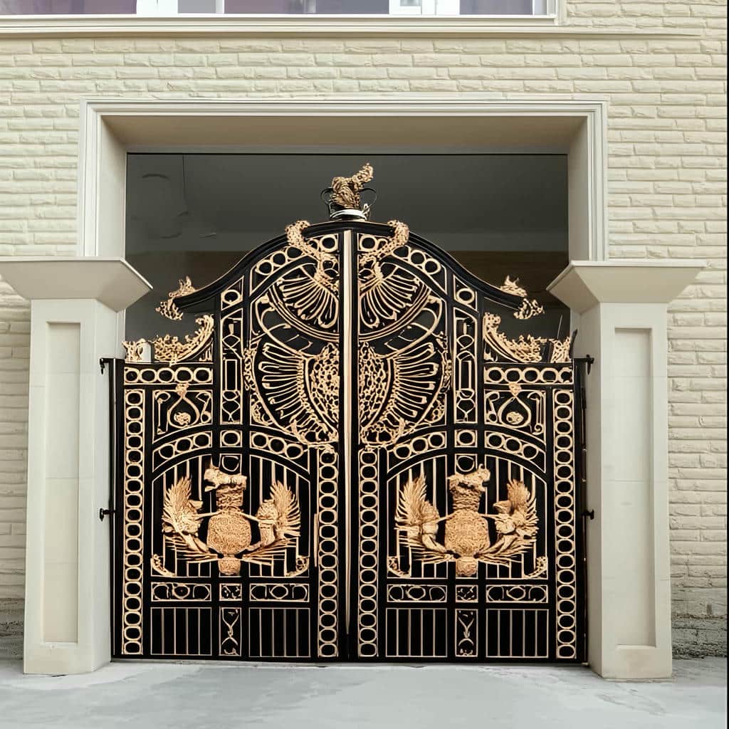 درب پارکینگ مشهد با طرح هندسی ساده