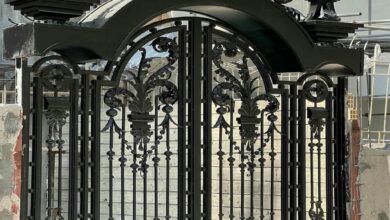درب پارکینگ نوساز مشهد با نمای مدرن
