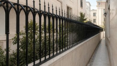 حفاظ روی دیوار حیاط با نصب تخصصی مشهد